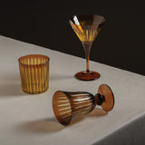 Amber Color Prism Glassware Collection