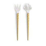 Jessica McCormack Shell Serving 2-Piece Set - Gold