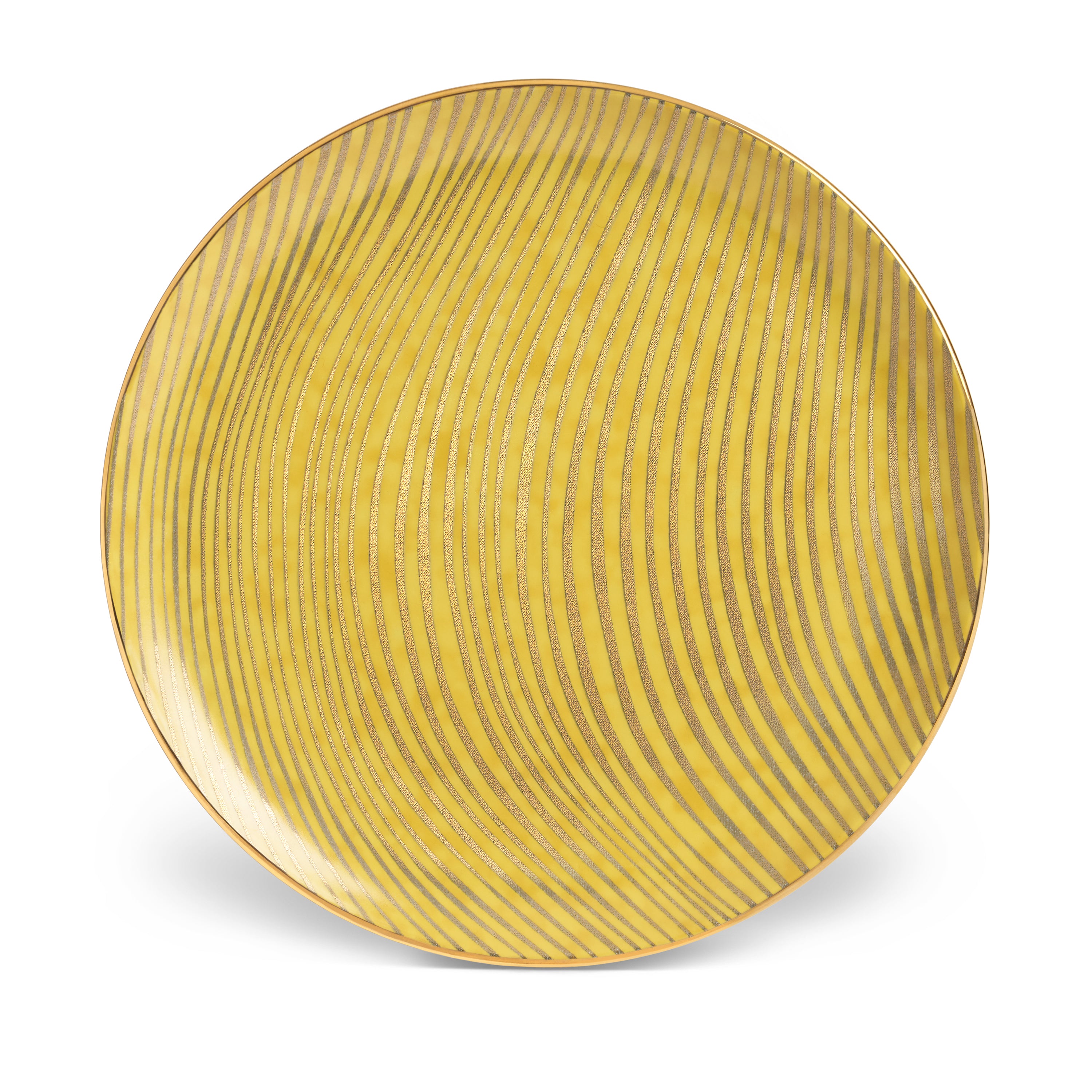 松井秀喜　20th ANNIVERSARY GOLD PLATE Fortuny Delphi Yellow Dinner Plate