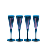 Prism Champagne Flutes - Blue (Set of 4)