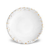 Haas Mojave Dinner Plate in Gold Features Bold Artistry - Reminiscent of Desert Pebbles - Definitive Patterns and Versatile Style