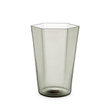 Hex Water Glass in Smoke by L'OBJET - Hand-Crafted with Intricate Geometric Style - Versatile for Form and Function