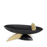 Kelly Behun Leaf Oval Bowl on Stand - L'OBJET