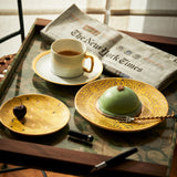 Fortuny Orsini Yellow Dessert Plates (Set of 4)