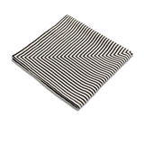 Linen Sateen Concorde Napkins - Black + Ecru (Set of 4) - L'OBJET