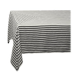 Linen Sateen Concorde Tablecloth - Black + Ecru - L'OBJET