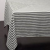 Linen Sateen Concorde Tablecloth - Black + Ecru - L'OBJET