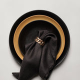 Linen Sateen Napkins - Black (Set of 4) - L'OBJET