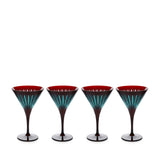 Prism Martini Glasses - Bordeaux (Set of 4) - L'OBJET