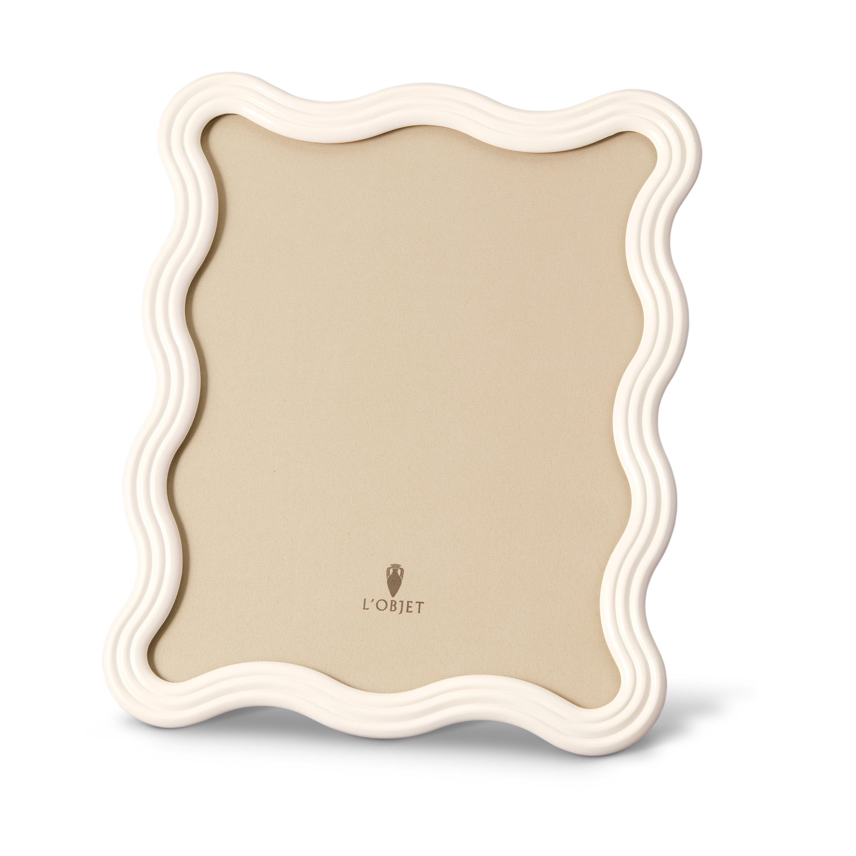 Luxury Picture Frames Ripple Frame White Enamel L'OBJET