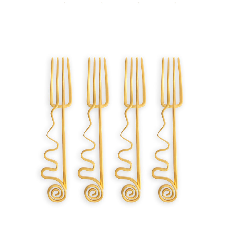 Spirale Cocktail Forks (Set of 4)