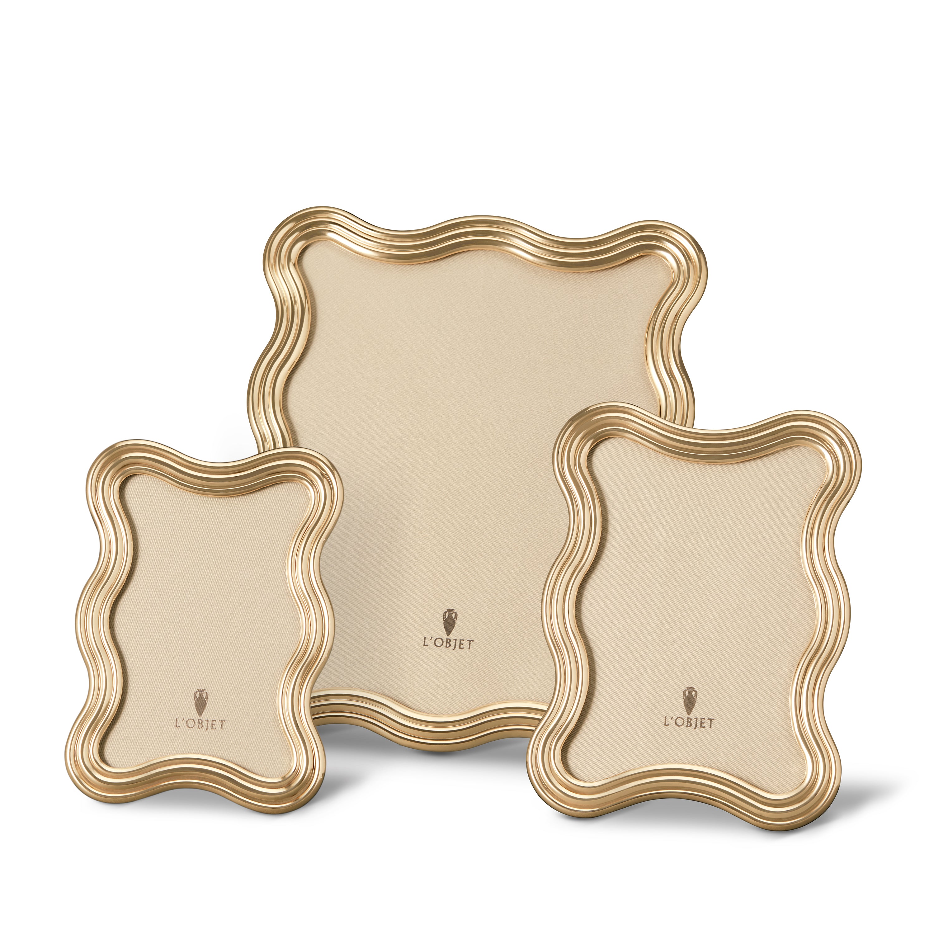 Luxury Picture Frames | Ripple Frame - Gold | L'OBJET