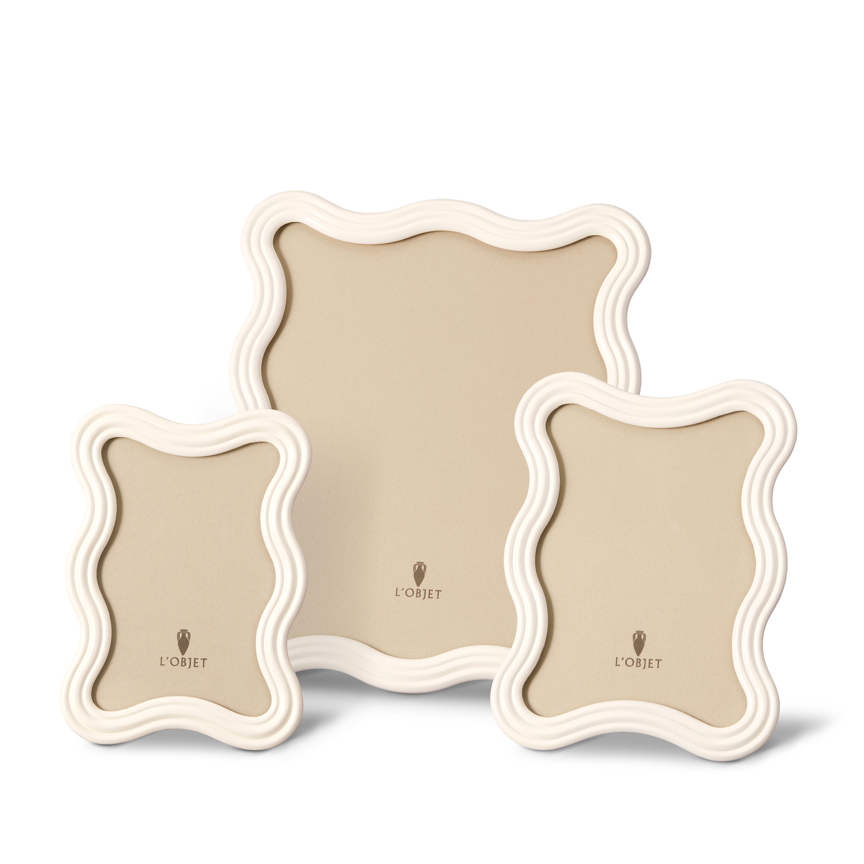 Luxury Picture Frames | Ripple Frame - White Enamel | L'OBJET