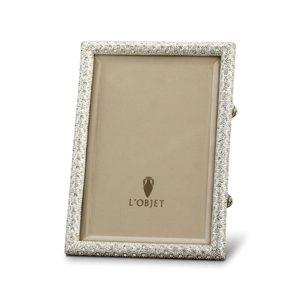 Rectangular Pave Frame 5 x 7 - Platinum