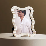 White Enamel Ripple Frame
