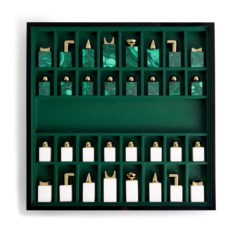 Chess Set - Malachite