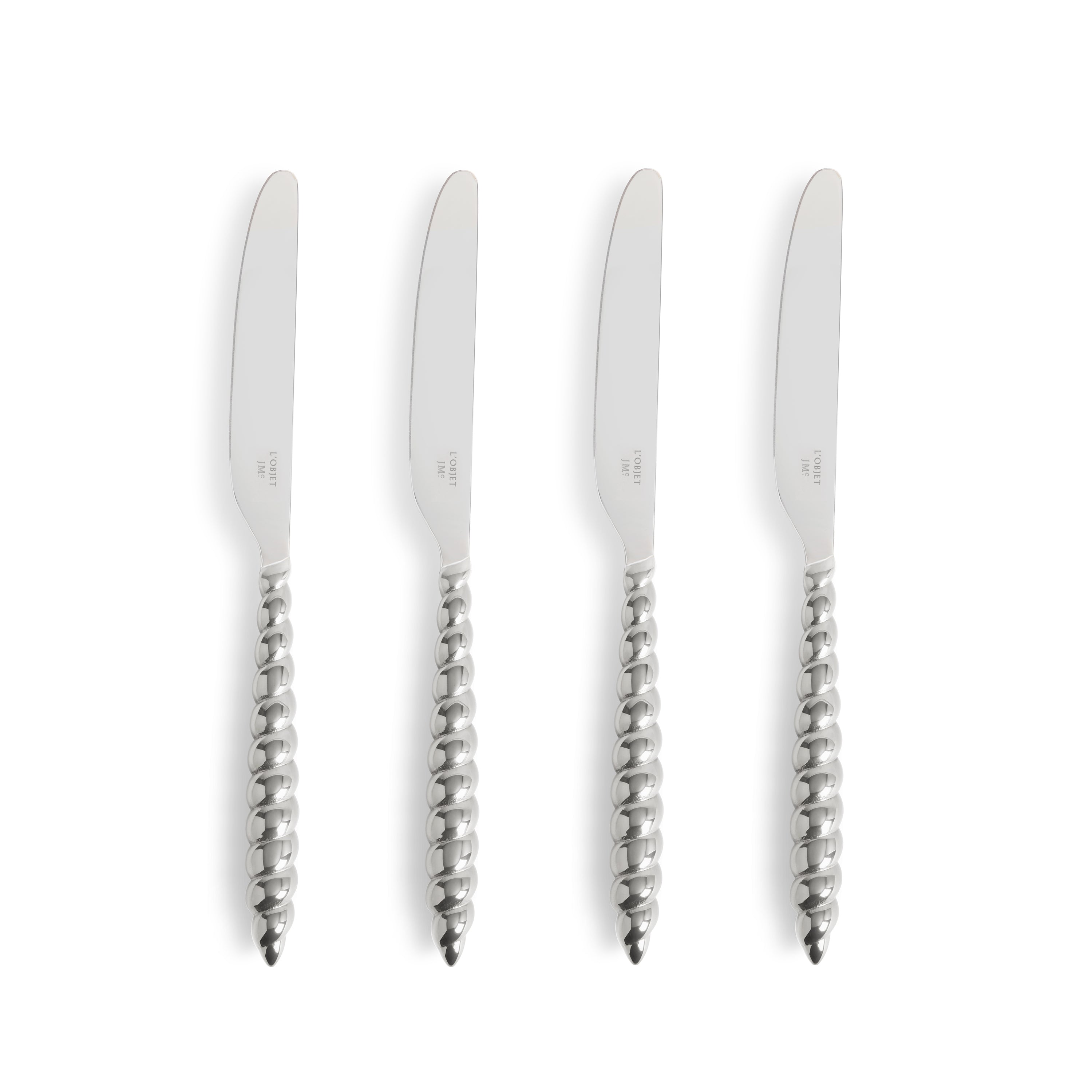 Jessica McCormack Shell Flatware Luncheon Knives 4-Piece Set - Stainless Steel