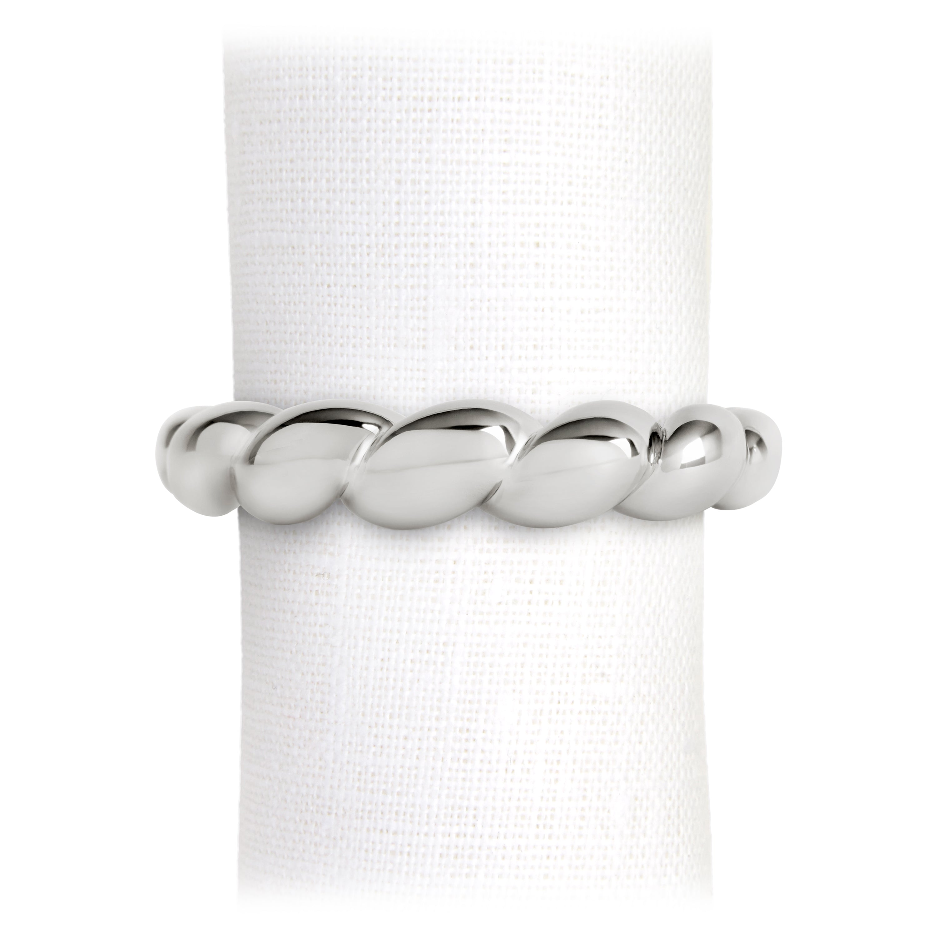 Jessica McCormack Shell Napkin Rings - Set of 4 - Platinum