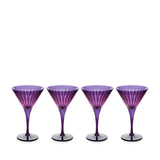 Prism Martini Glasses - Purple (Set of 4)