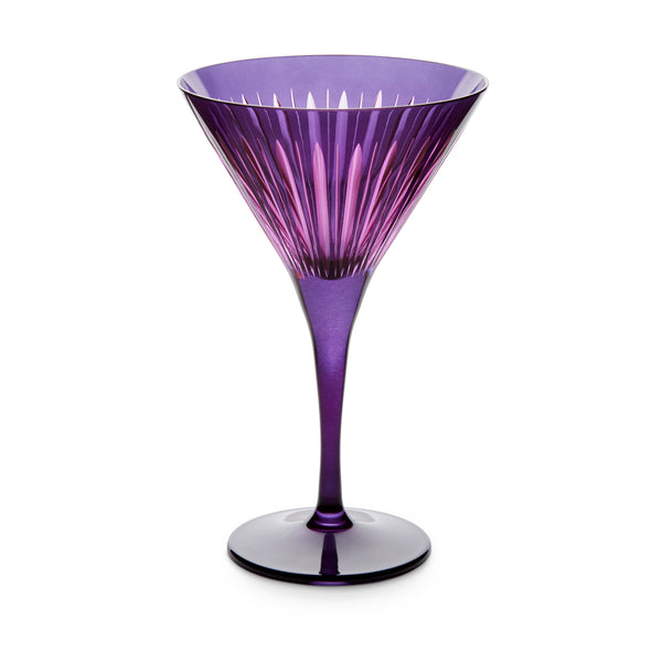 Prism Martini Glasses - Purple( (Set of 4)