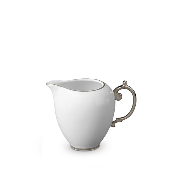 Platinum Aegean Creamer - Sculpted Wave Motif Design with a Nod to Greco-Roman Treasures of the Ancient World