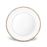 Gold Aegean Filet Dinner Plate - Sculpted Wave Motif Design with a Nod to Greco-Roman Treasures of the Ancient World