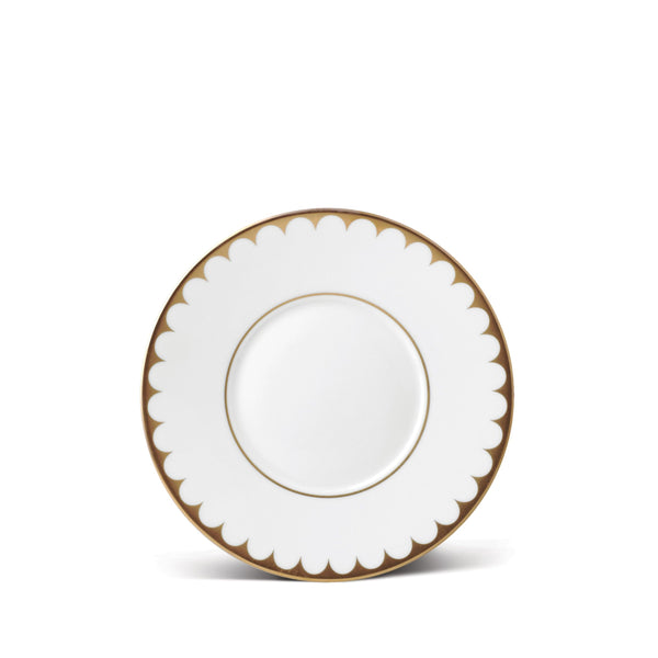 Gold Aegean Filet Saucer - Sculpted Wave Motif Design with a Nod to Greco-Roman Treasures of the Ancient World