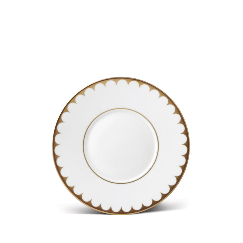 Gold Aegean Filet Saucer - Sculpted Wave Motif Design with a Nod to Greco-Roman Treasures of the Ancient World