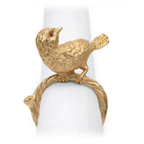 Bird Napkin Jewels in Gold and Amethyst Crystals - Hand-Crafted with Brilliant Workmanship - Indulgent and Luxurious Jewels