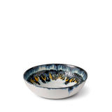 Small Bohême Bowl in Blue and White - Hand-Painted Porcelain with Reactive Glaze - Versatile and Functional with Vibrant Style