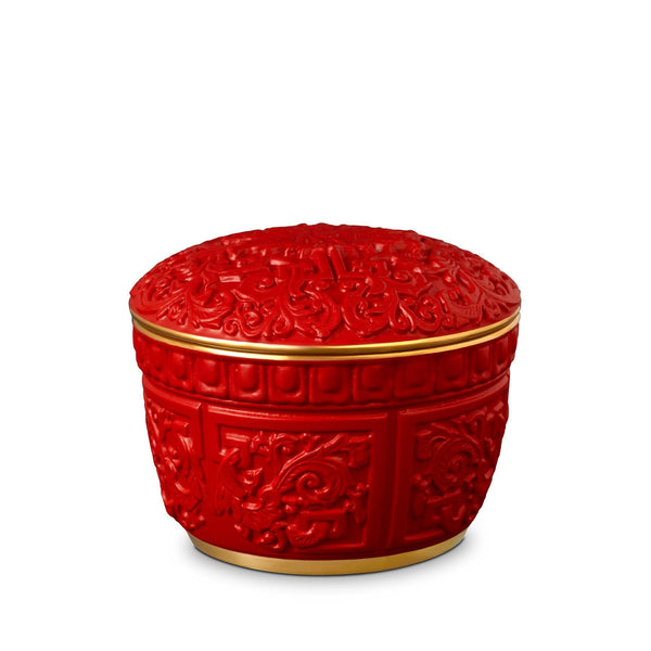 Cinnabar Candle from L'OBJET - Signature Fragrance - Accented with 24K Gold - Detailed with Subtle Glow and Delicate Features