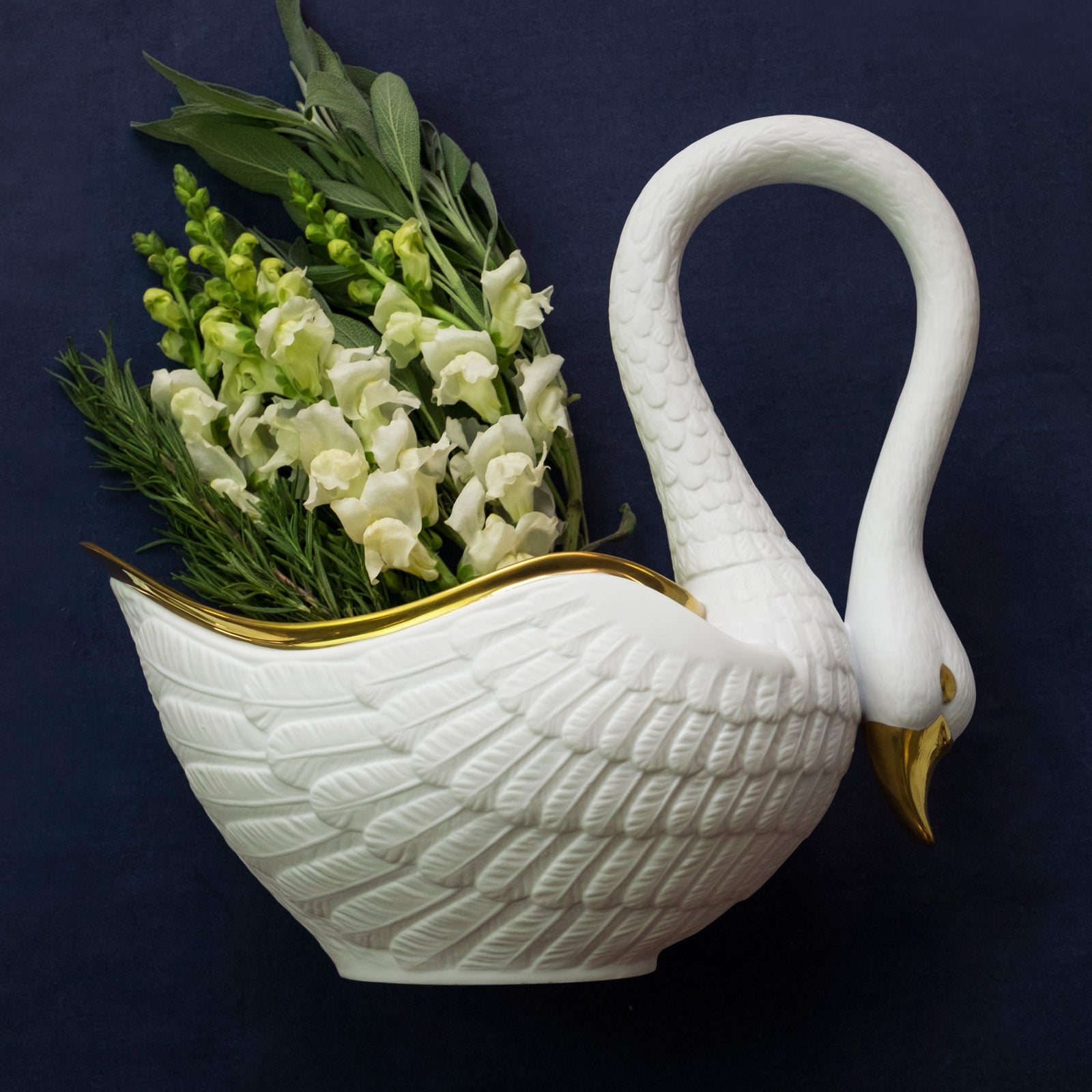 Swan Bowl - Medium - White - Decorative Serving Bowls - L'OBJET