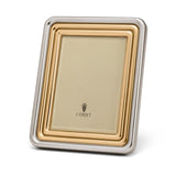 8x10-Inch Platinum and Gold Concorde Frame by L'OBJET - Art Deco Groove Design in Platinum and Gold