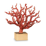 Coral Centerpiece - Embellished with 8,000 Hand-Set Red Coral Cabochons - Hand-Crafted and Plated in 24K Gold