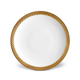 Gold Corde Dinner Plate - Nod to Old-World Silk Cords - Sculptural and Timeless with Hand-Painted Porcelain - Classic Craftsmanship