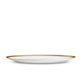 Large Corde Oval Platter in Gold - Nod to Old-World Silk Cords - Sculptural and Timeless with Hand-Painted Porcelain - Classic Craftsmanship