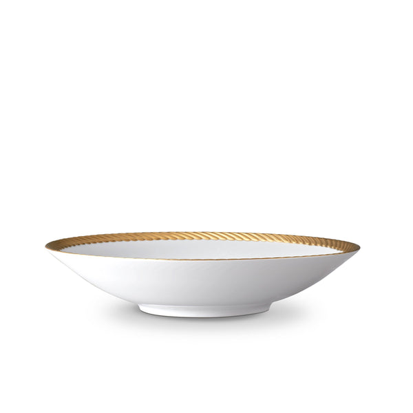 Gold Corde Dinnerware - Nod to Old-World Silk Cords - Sculptural and Timeless with Hand-Painted Porcelain - Classic Craftsmanship