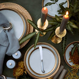 Gold Corde Dinnerware - Nod to Old-World Silk Cords - Sculptural and Timeless with Hand-Painted Porcelain - Classic Craftsmanship