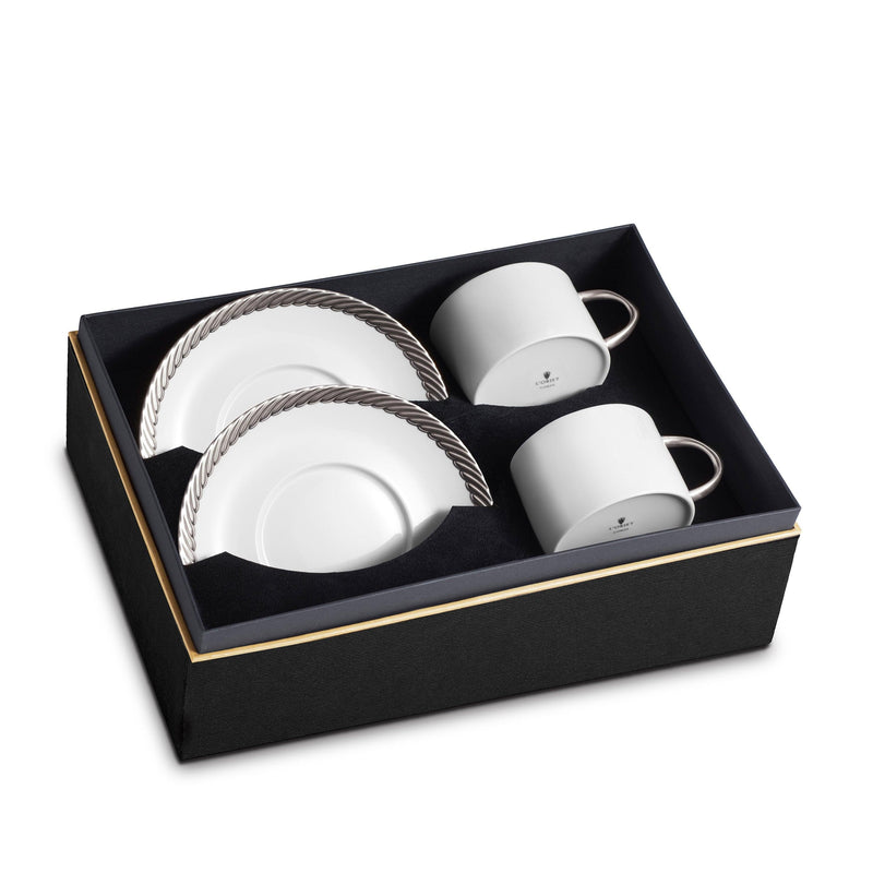 Corde Tea Cup + Saucer (Set of 2) - L'OBJET