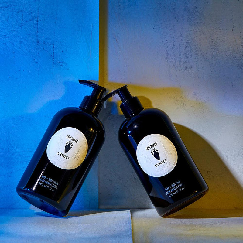 Apothecary Cote Maquis Hand and Body Lotion - Black Glass Pump Bottle - Fragrant Lotion with Hydrating Elements