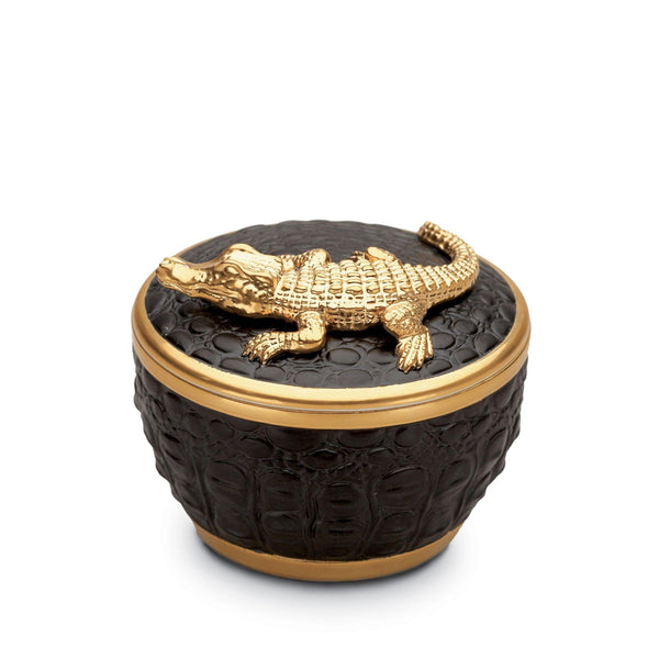 Gold Crocodile Candle from L'OBJET - Signature Fragrance - Accented with 24K Gold - Detailed with Subtle Glow and Delicate Features