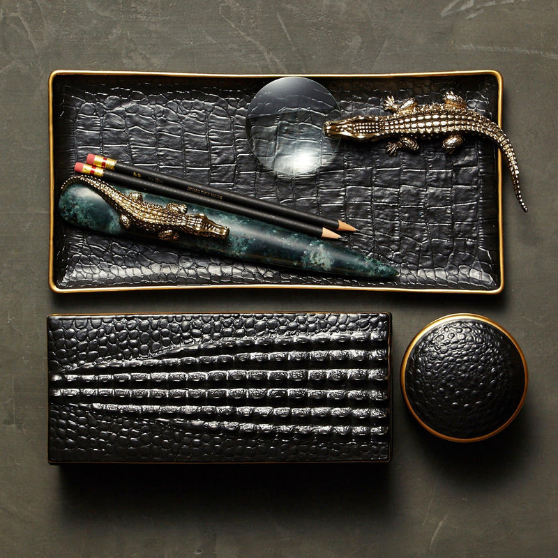 Crocodile Rectangular Tray - Medium - L'OBJET