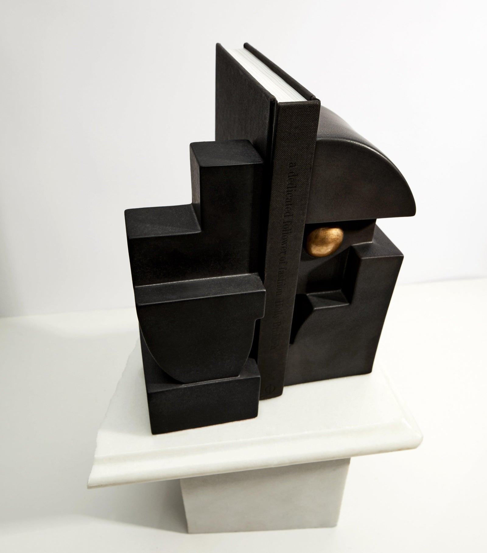 Cubisme Bookend 2 - Black + Gold - L'OBJET