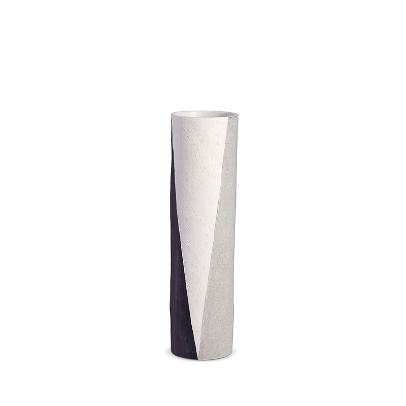 Large Cubisme Vase by L'OBJET - Crafted from Lightly Textured Earthenware - Simple Geometric Shape with Subtle Style