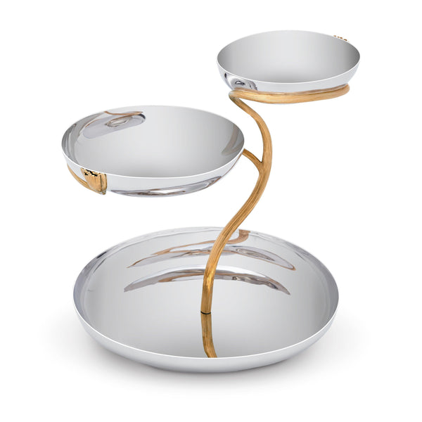 Deco Leaves 3-Tier Server - Large - L'OBJET