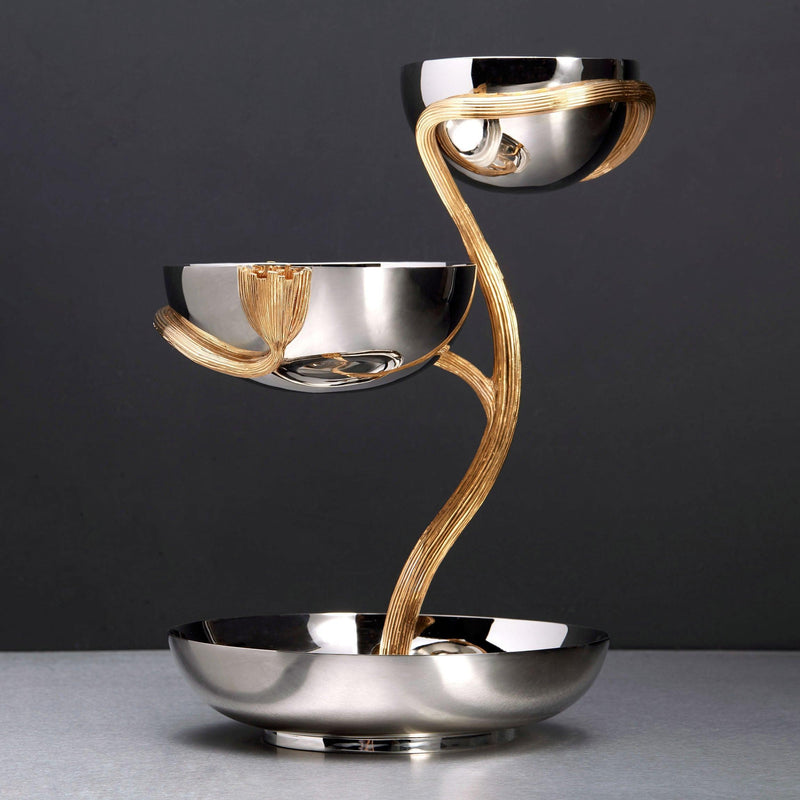 Deco Leaves 3-Tier Server - Medium - L'OBJET