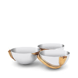 Deco Leaves Condiment Server - 3 Sections - L'OBJET