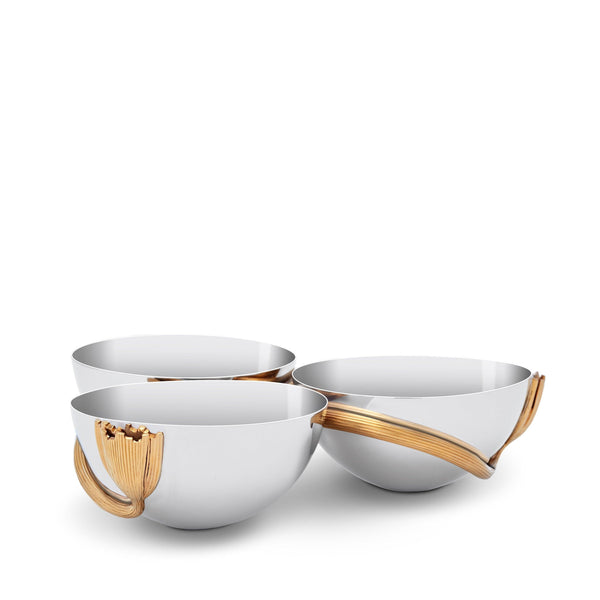 Deco Leaves Condiment Server - 3 Sections - L'OBJET