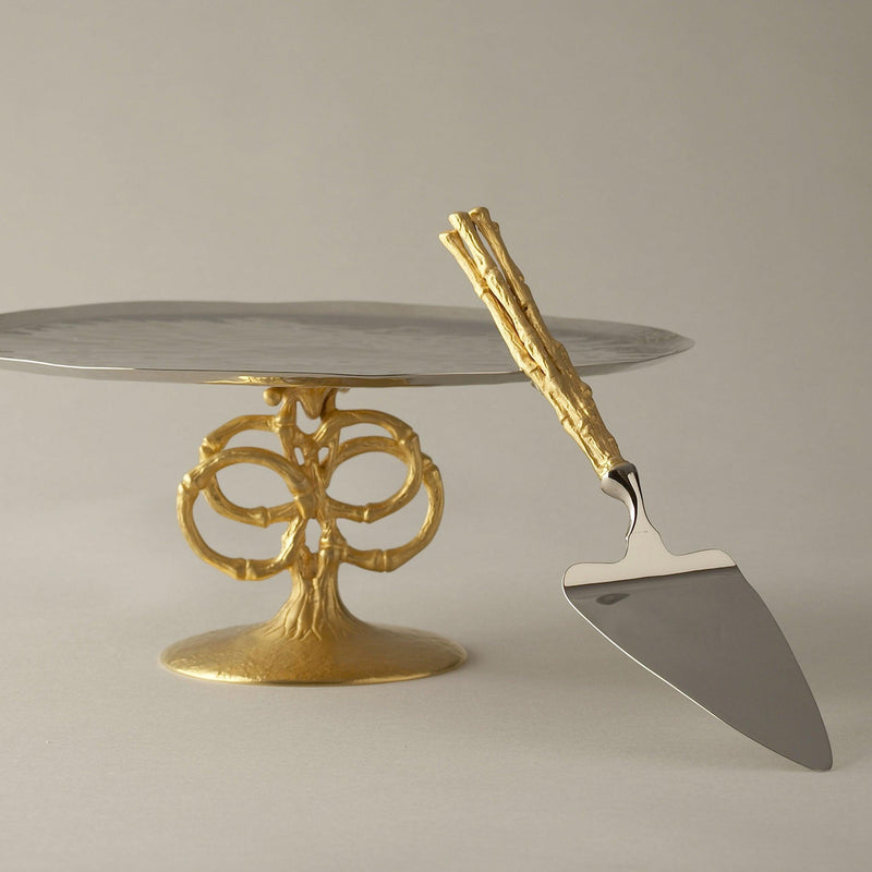 Evoca Cake Stand - Elegant & Sophisticated with Metallic and Organic Features - Contemporary and Timeless Aesthetic