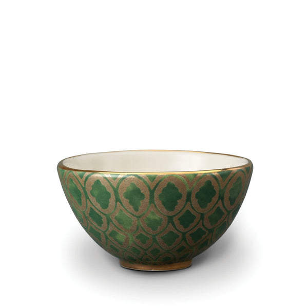 Fortuny Peruviano Cereal Bowls in Green - Vibrant Designs Reminiscent of the Artisans of Venice - Crafted from Unique Earthenware and Metals